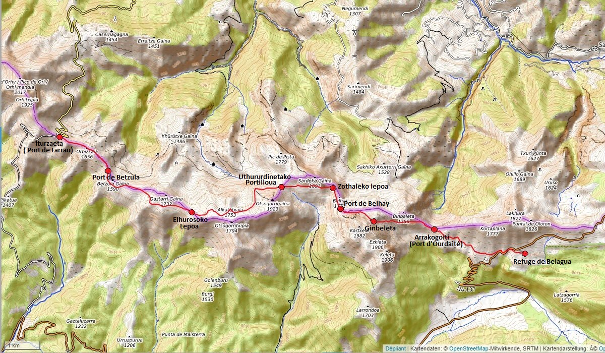 GR12 Etape   Col d Iturzaeta - Belagua