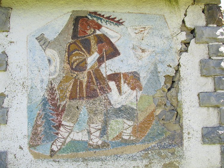 fresque de la chapelle Notre Dame des Neiges à Iraty